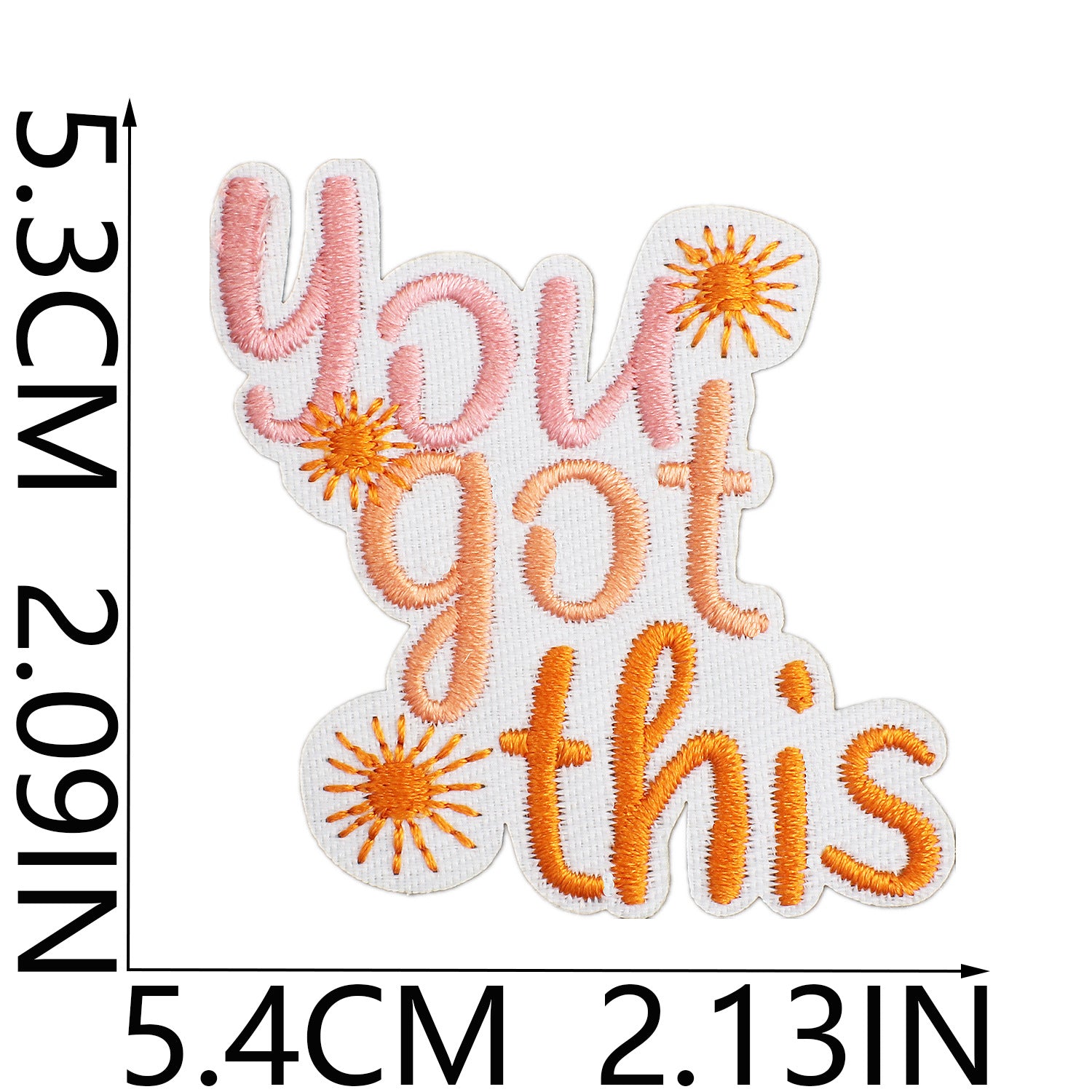 Wholesale Xiao Tian Inspirational Quotations Embroidery Cloth Sticker